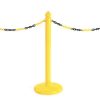 Pedestrian Barrier Chain Type Post Non-Reflective With Base Package of 6 Posts Package of 6